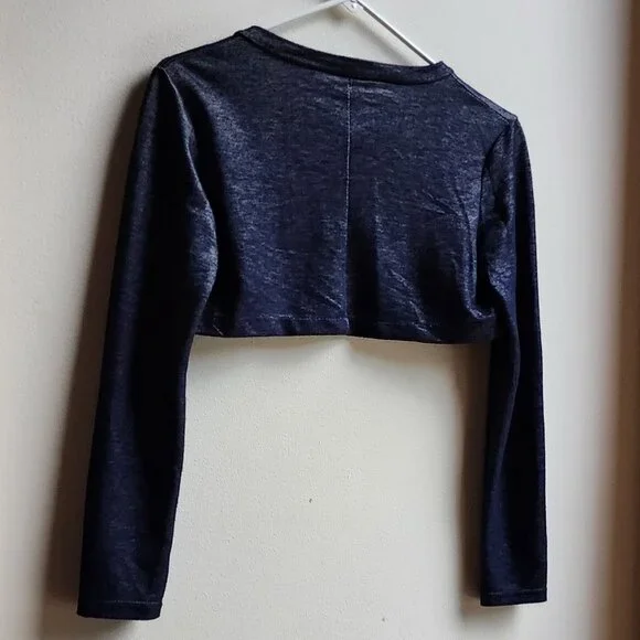Dolce & Gabbana Navy Velure Cropped Shrug - Picture 10 of 14